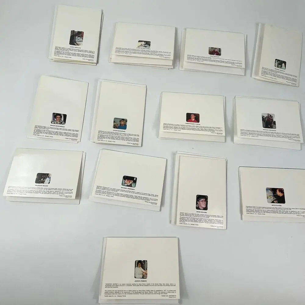 26 Blank Vintage Holiday Greeting Cards Assorted Designs 5.5